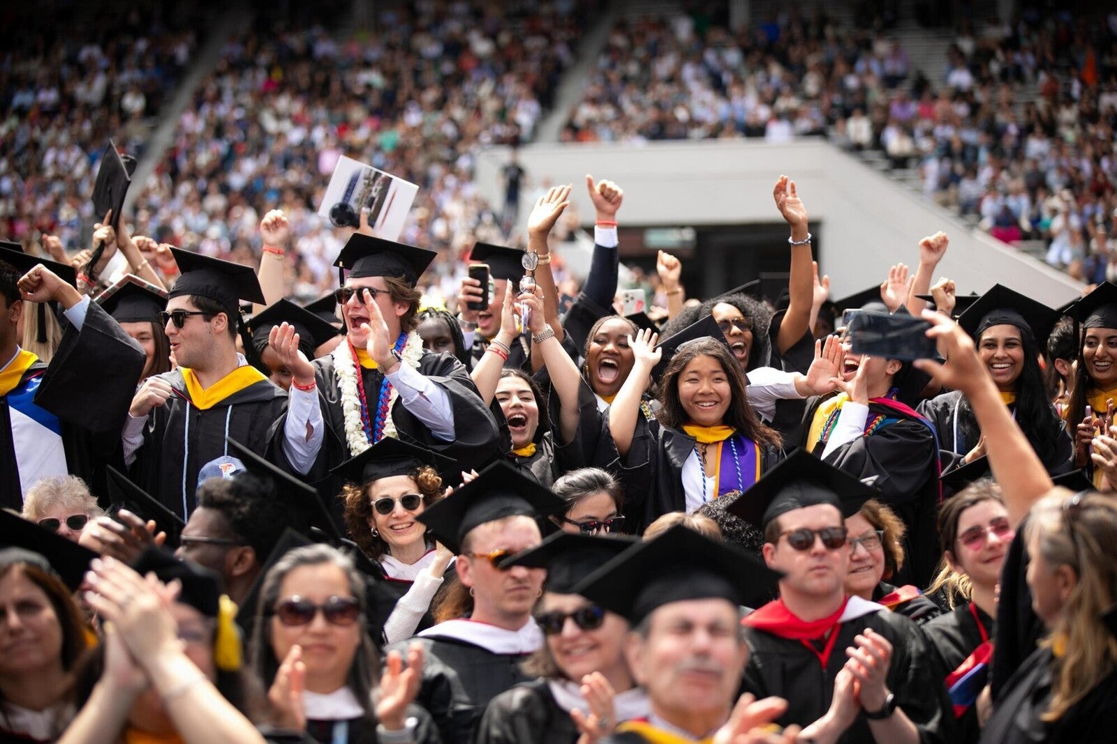 commencement 2025 students celebrating